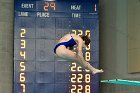 Maddy Morrison  Wheaton College Women's diver Maddy Morrison competes against Babson College, January 11, 2020. - Photo By: KEITH NORDSTROM : Wheaton, Swimming, Maddy Morrison